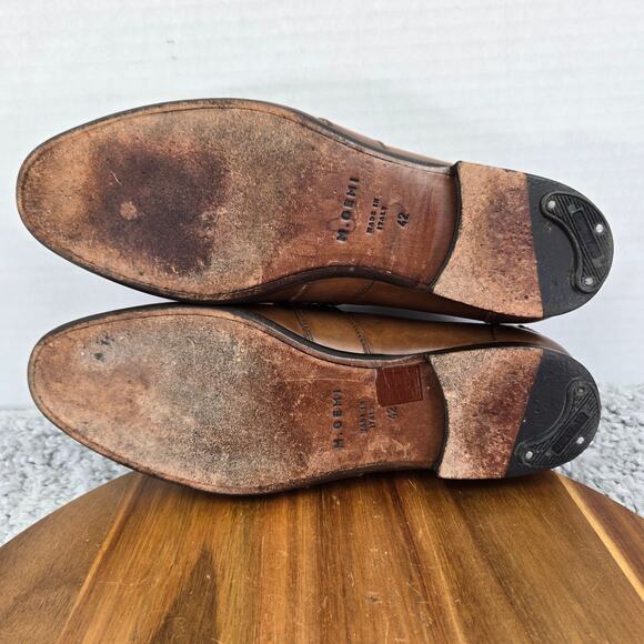 M.Gemi Men 42 The Volo Due Tan Brown Leather Casual Lifestyle Daily Penny Loafer main image 4
